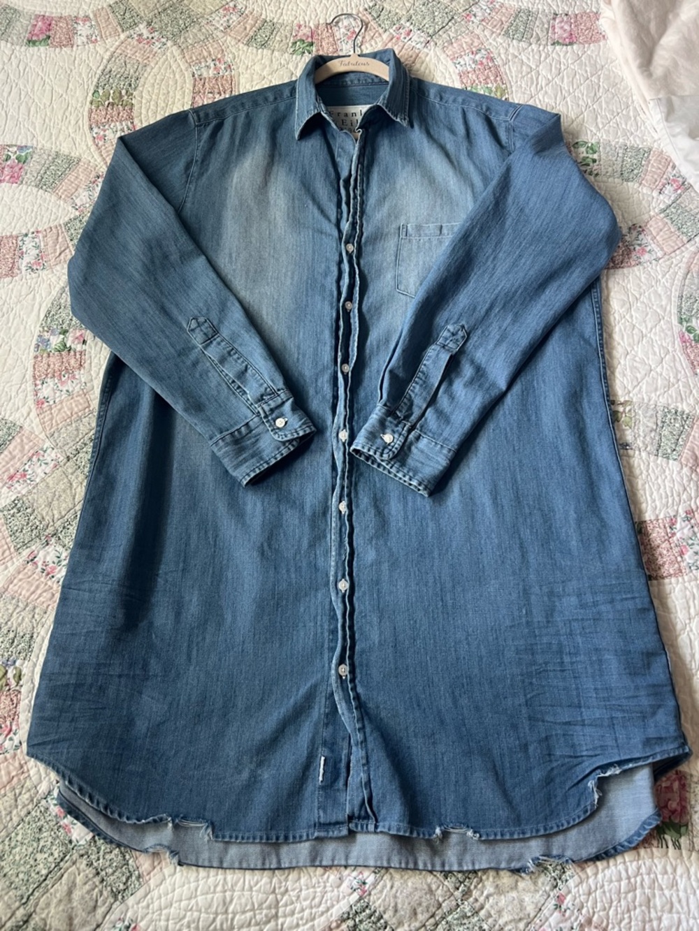 Frank & Eileen Light Blue Denim Shirt Dress - Picture 9 of 9